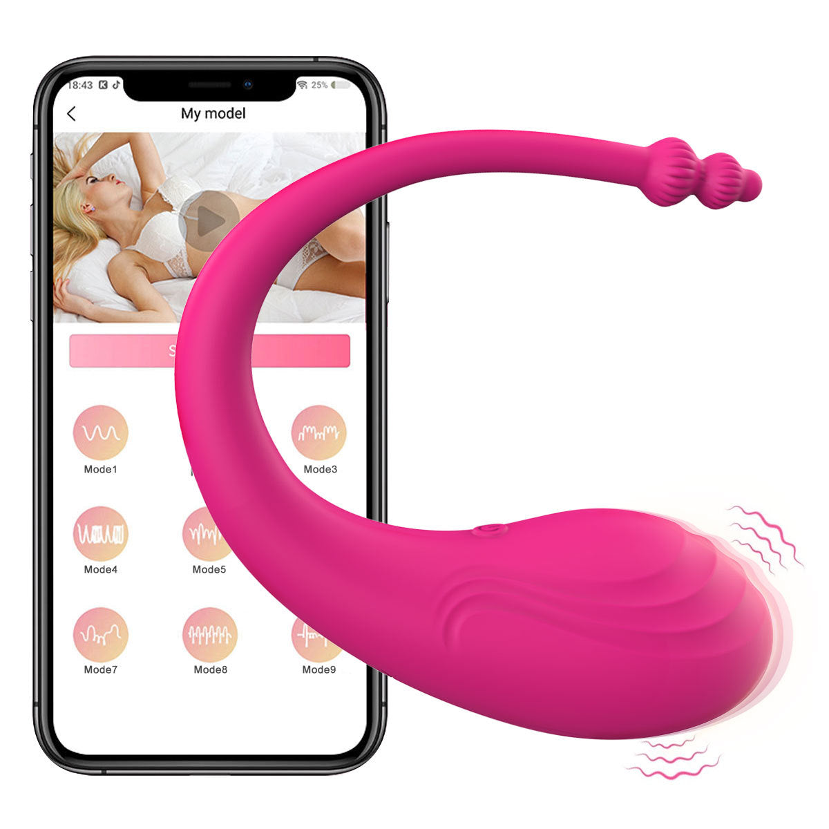 【APP Application】Adult sex toys APP remote wear remote control vibration jumping egg wear vibration masturbator foreign trade batch delivery