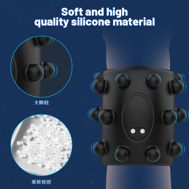 【APP Application】Collin silicone charging vibration lock fine ring APP male penis cover masturbation delay trainer sex products