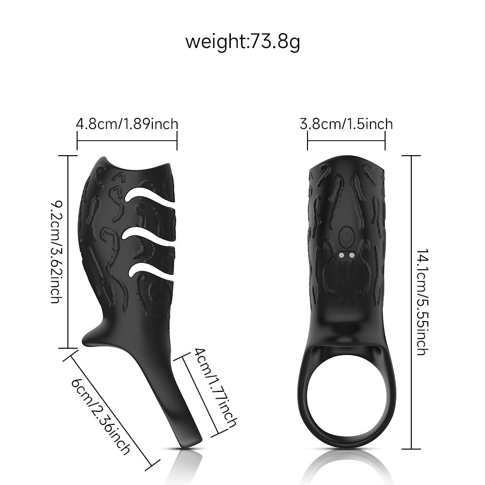 【APP Application】Locking ring vibration cover burst bar app male delay resistance ring husband and wife into the body resonator sex products batch