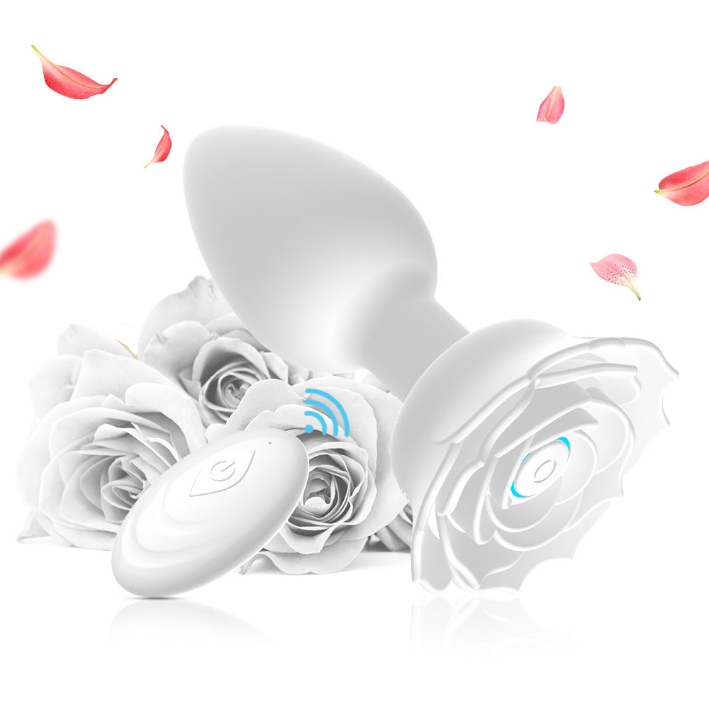 【APP Application】Wholesale from adult products manufacturers, enchantress charging APP remote control rose silicone backyard anal plug female masturbator