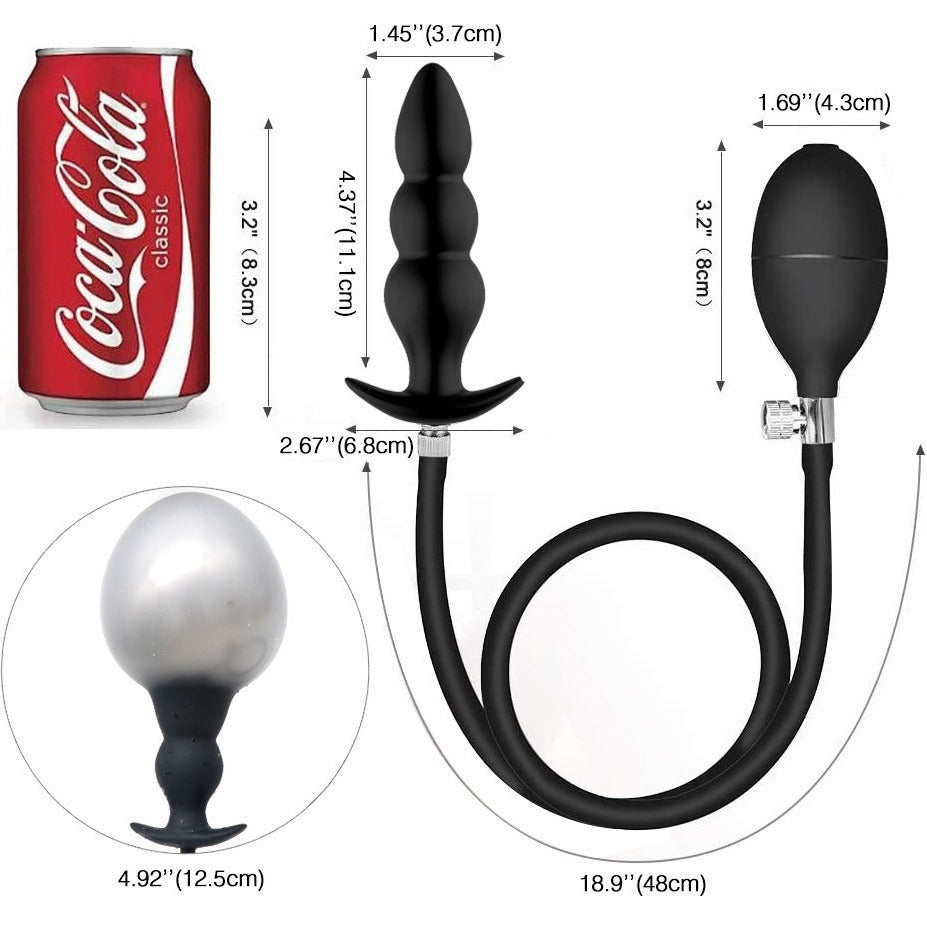 Three beads and five beads inflatable anal plug lengthened hindquarters pull beads inflatable anal plug fisting anal expansion SM expansion anal dilator