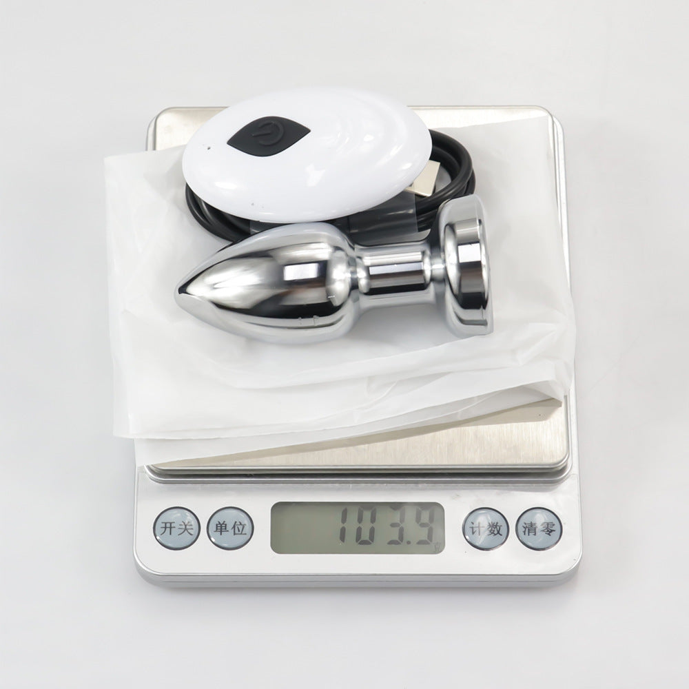 【APP Application】Adult products manufacturers wholesale, charging remote control APP vibration metal backyard anal plug set, gay products Leya