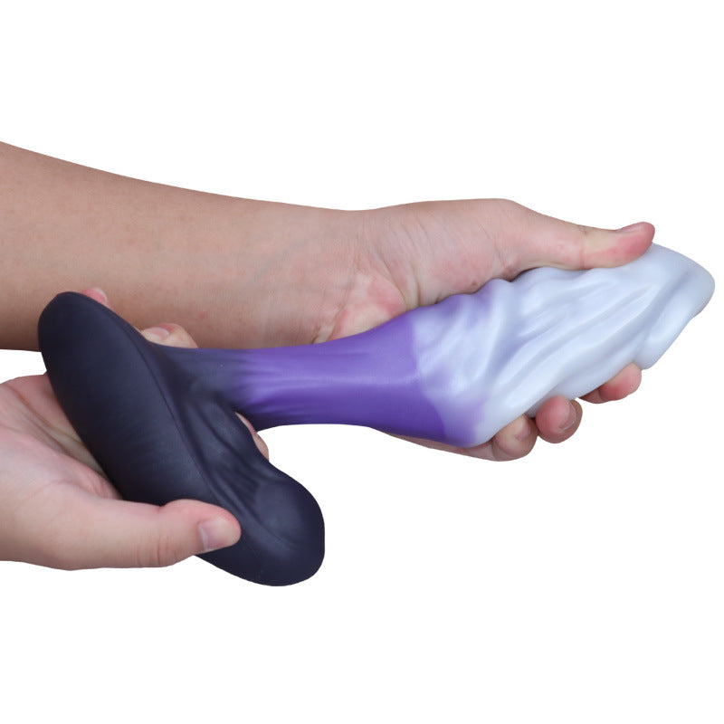 【recommend】New silicone mixed color anchor base special-shaped anal plug sm female masturbation going out invisible wear alternative dildo