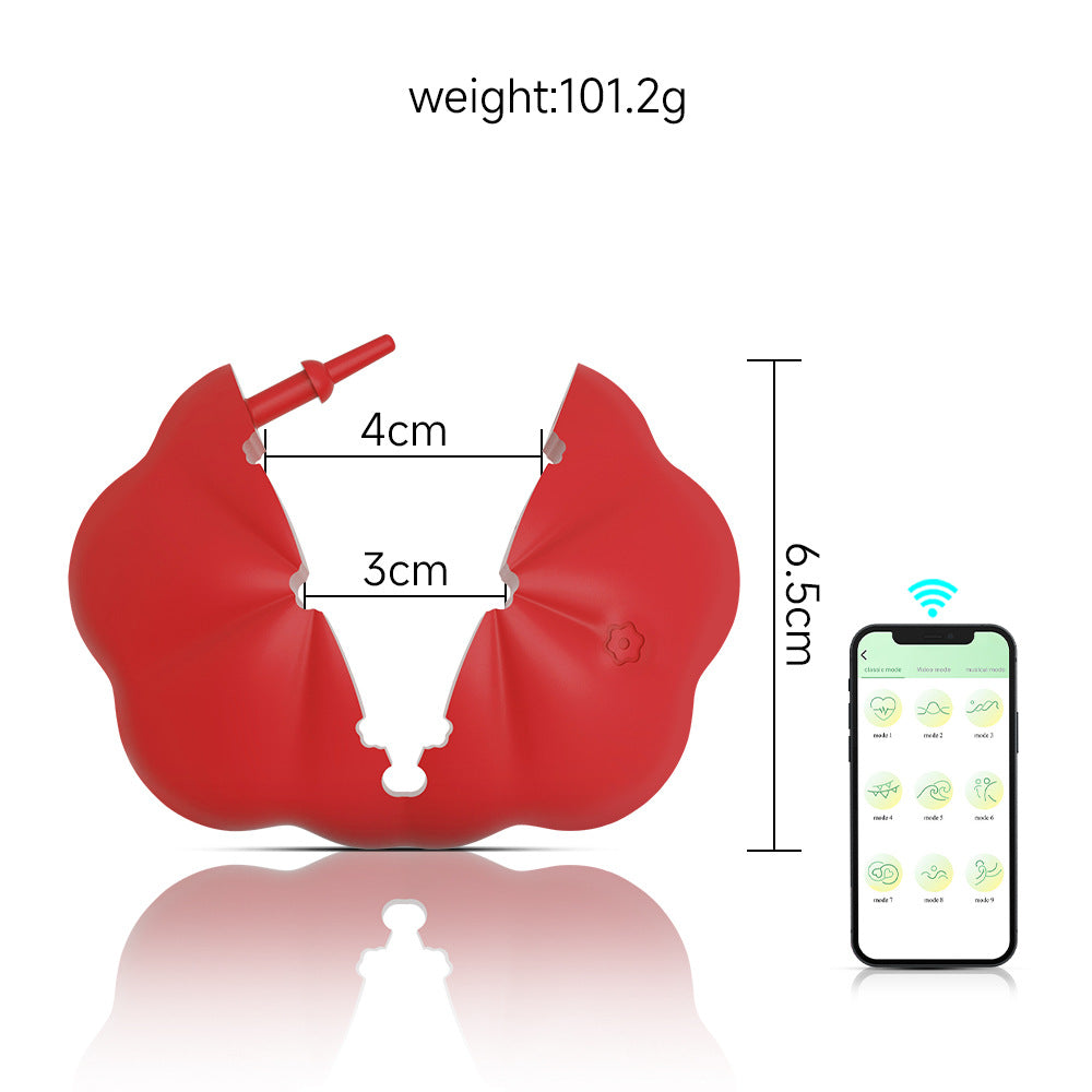 【APP Application】Cross-border hot-selling romantic petal rose breast clip APP female breast teasing massager adult products factory wholesale