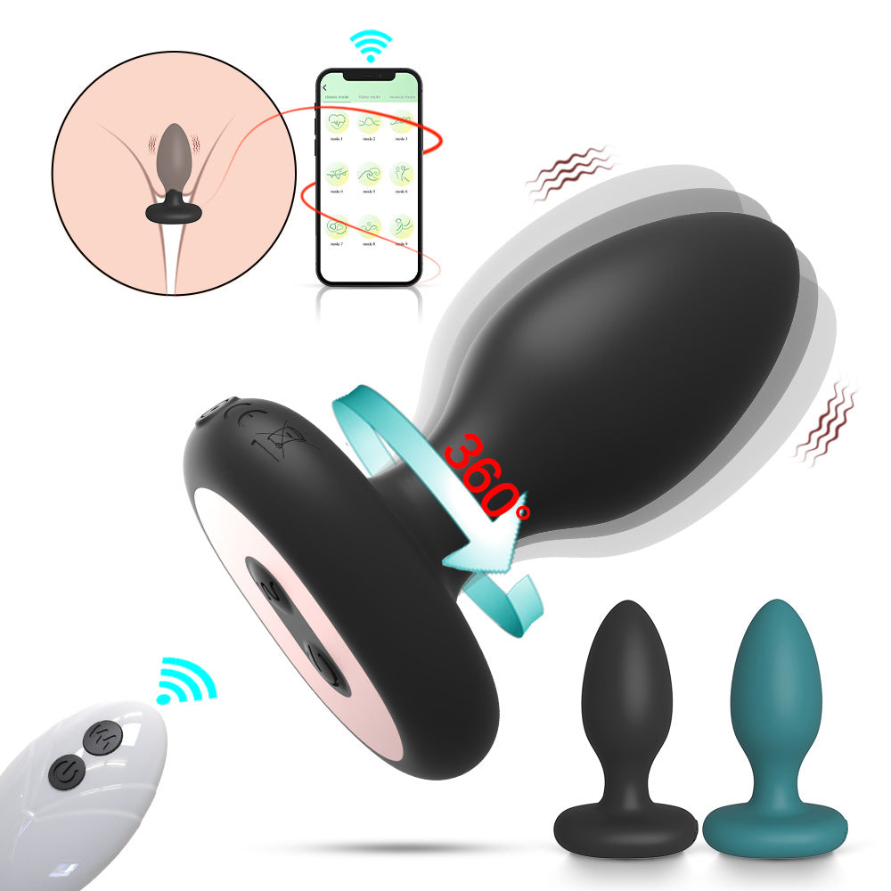 【APP Application】Wholesale from adult products manufacturers, Valia charging remote control APP smooth surface twisting vibration silicone backyard anal plug