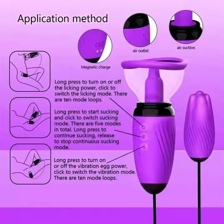 Massager Sucking Vibrator Ball Oral Stimulator Clitoris Massager Sex Toys G Spot for Women Vagina Suck Telescopic Sex Products
