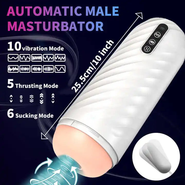Male Telescopic Rotating Masturbator Automatic Capsule Auto Sucking Telescopic Aircraft Cup Piston Sex Products Man's Vibrators