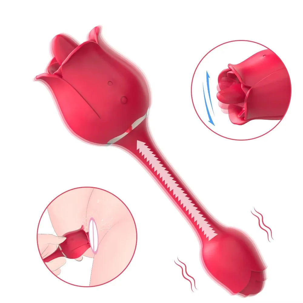 9 Speed Vibrators Stimulator Clitoris Massager Sex Toys Women Vagina Suck Sex Products Licking And Sucking Rose Masturbation Toy