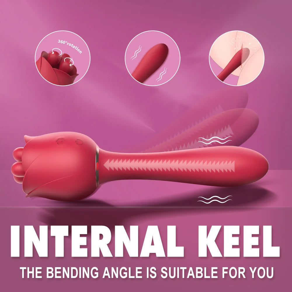 9 Speed Vibrators Stimulator Clitoris Massager Sex Toys Women Vagina Sex Products Licking And Sucking Rose Masturbation Toy