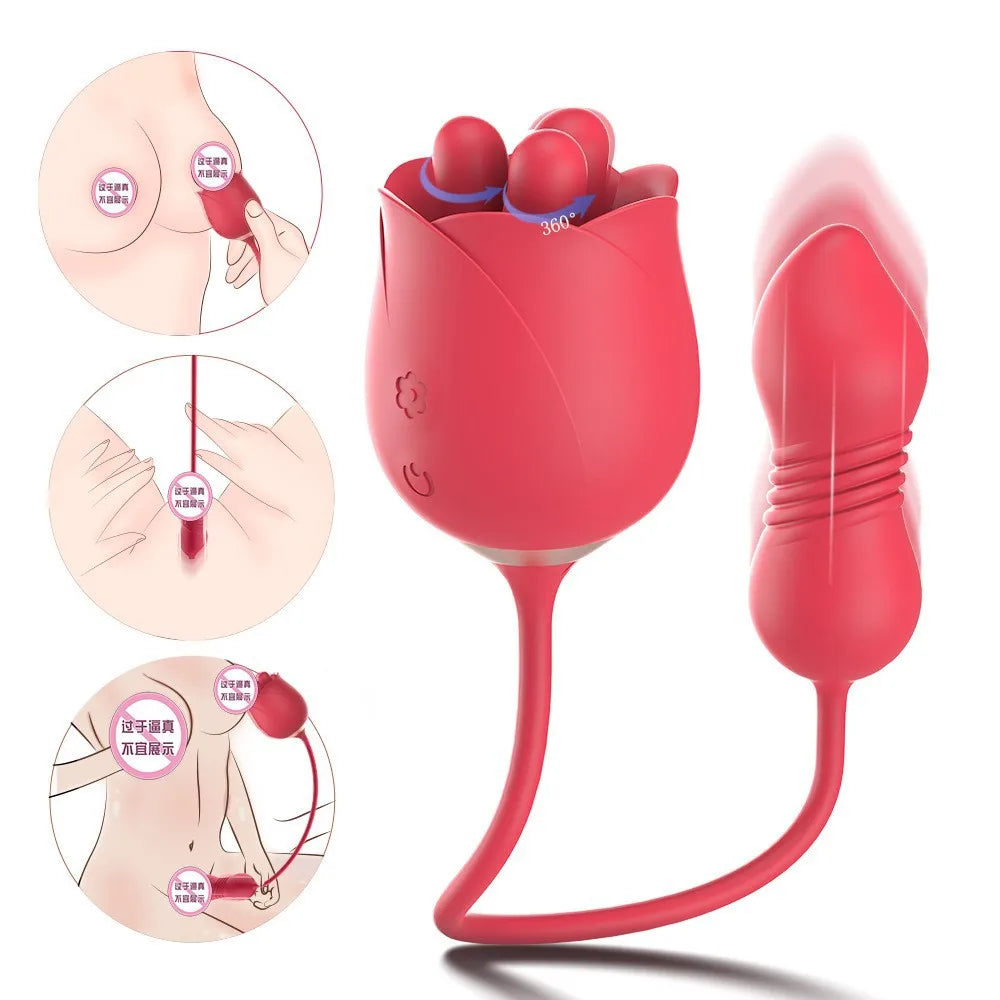Vibrators Stimulator Clitoris Massager Sex Toys G Spot Women Vagina Suck Sex Products Licking And Sucking Rose Masturbation Toy
