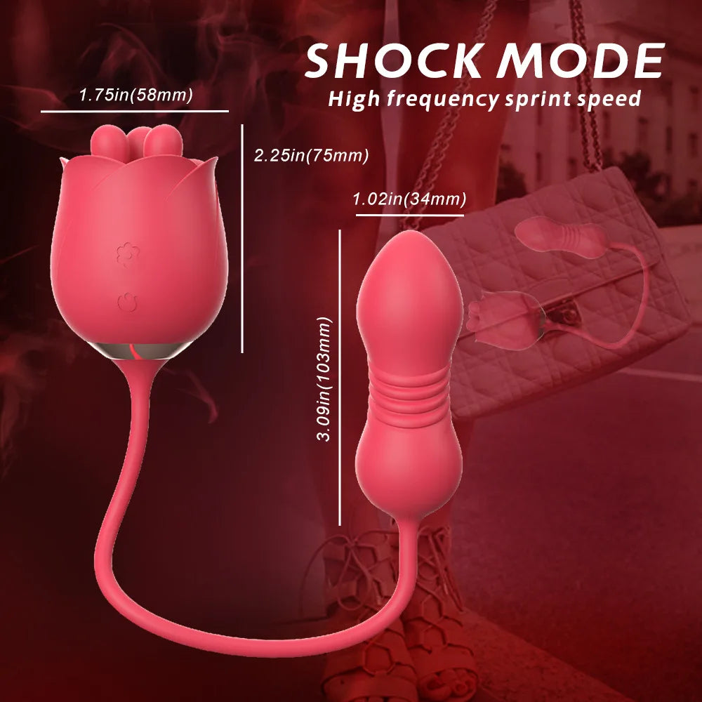 Vibrators Stimulator Clitoris Massager Sex Toys G Spot Women Vagina Suck Sex Products Licking And Sucking Rose Masturbation Toy