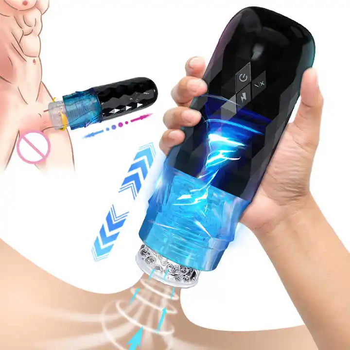 Masturbation Cup Male Telescopic Rotating Masturbator Capsule Auto Sucking Aircraft Cup Piston Sex Products for Man's Vibrators