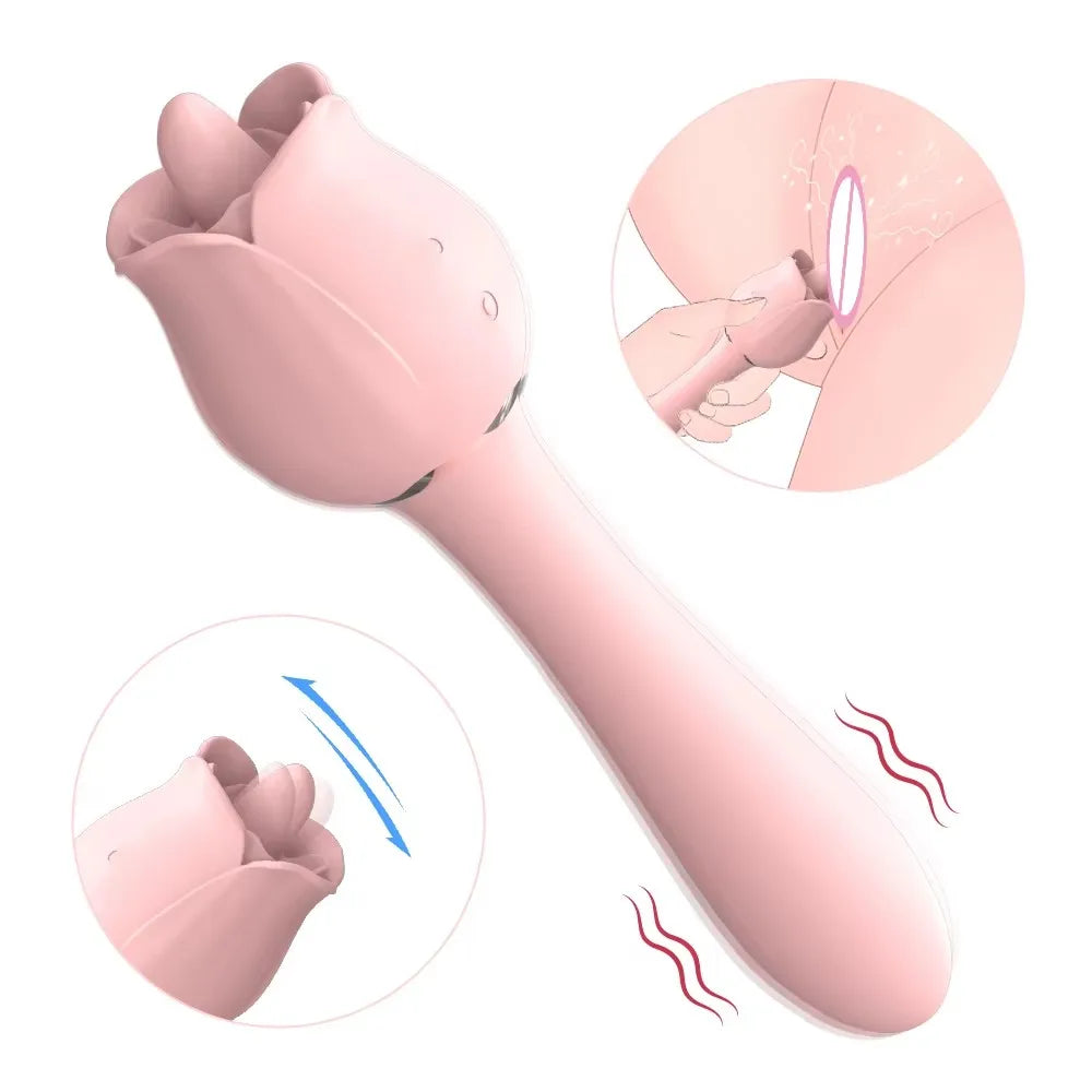 9 Speed Vibrators Stimulator Clitoris Massager Sex Toys Women Vagina Sex Products Licking And Sucking Rose Masturbation Toy