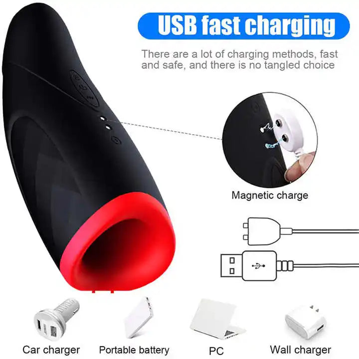 10 Mode Masturbation Cup Male Telescopic Masturbator Automatic Capsule Sucking Aircraft Cup Piston Sex Products Man's Vibrators