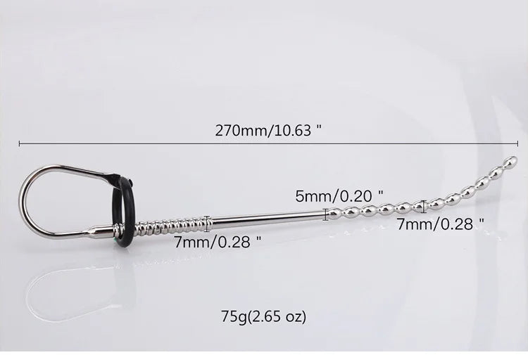 【Ejaculation Delay Toy】Sex products Horse's eye Long metal urethra plug stick dilator Scimitar Comrade alternative toys