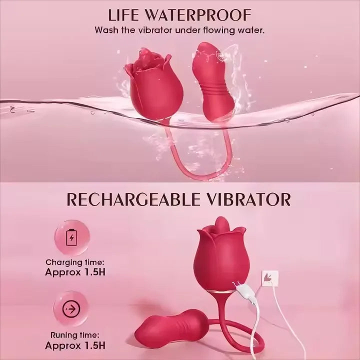 Vibrator Stimulator Clitoris Massager Sex Toys G Spot Women Vagina Suck Sex Products Sucking Clitoral Stimulation Rose Tongue