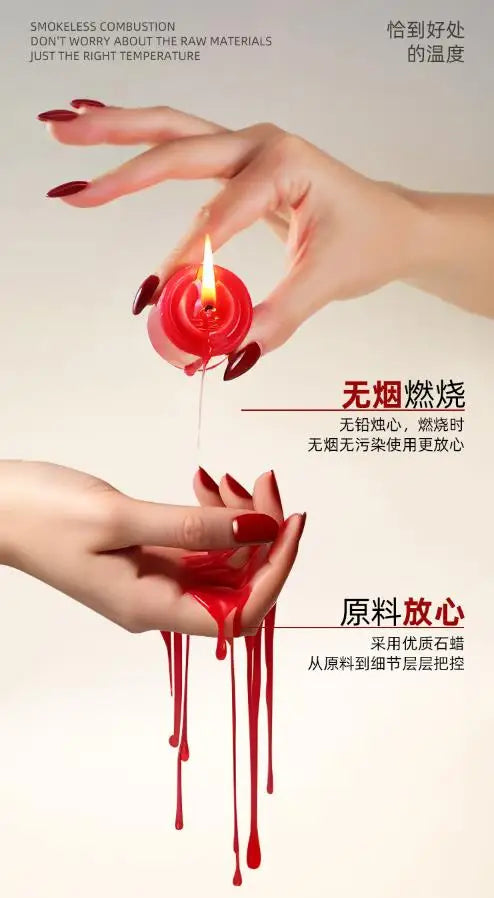 2pcs Massage Candles Adult Toys Sex Product Irritate Skin Flirt Create an Atmosphere Low Ignition Point Candle Couples Tease