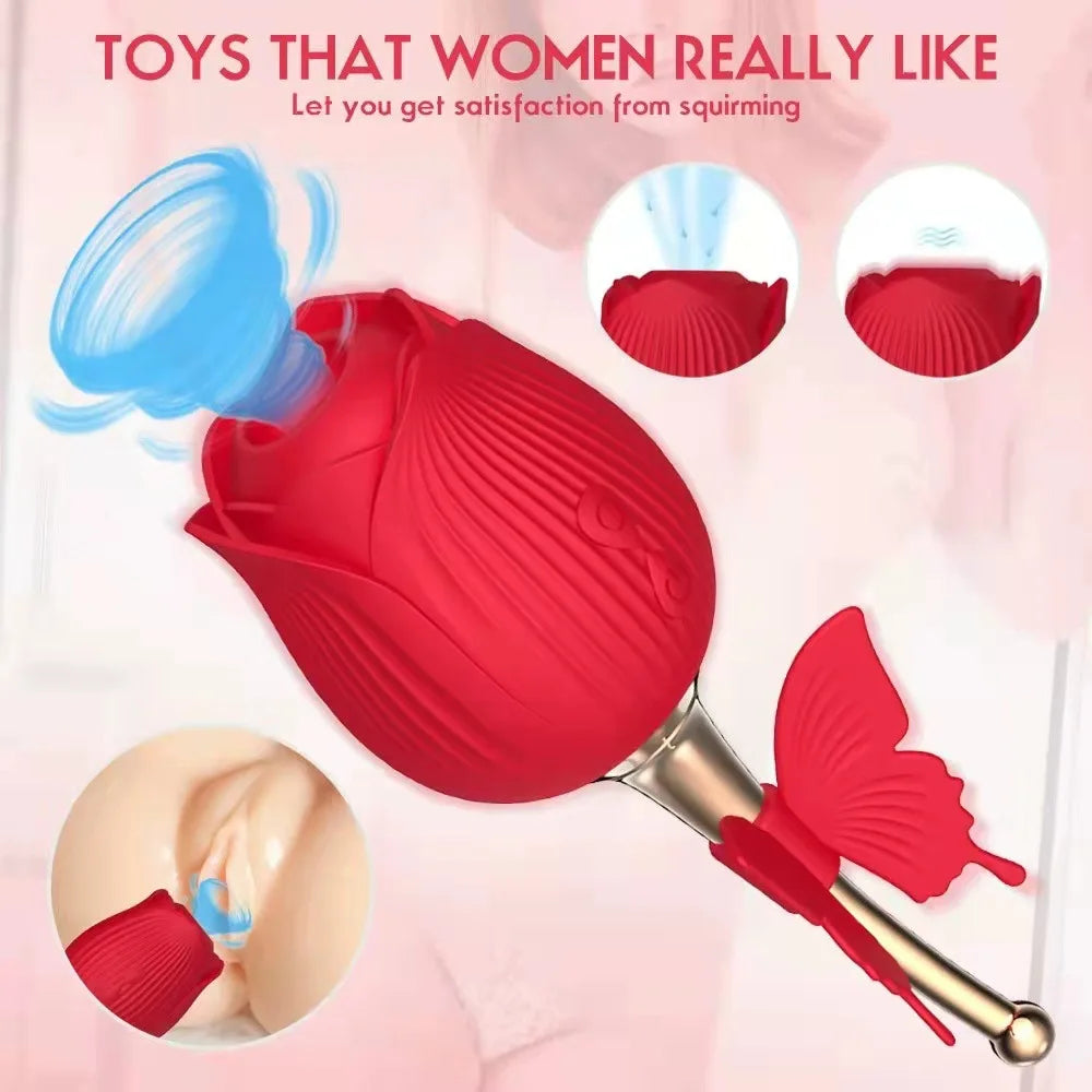 10 Modes Sucking Vibrator Stimulator Clitoris Massager Sex Toys for Women Vagina Licking And Sucking Rose Vibration Sex Products