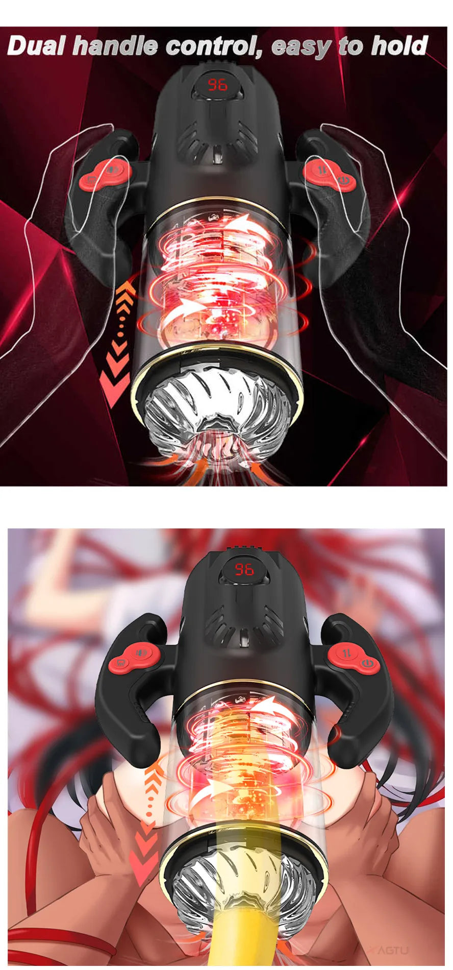 Masturbation Cup Male Telescopic Rotating Masturbator Capsule Auto Sucking Aircraft Cup Piston Sex Products for Man's Vibrators