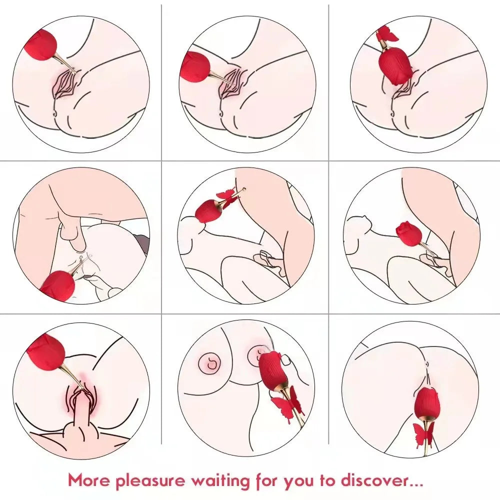 10 Modes Sucking Vibrator Stimulator Clitoris Massager Sex Toys for Women Vagina Licking And Sucking Rose Vibration Sex Products