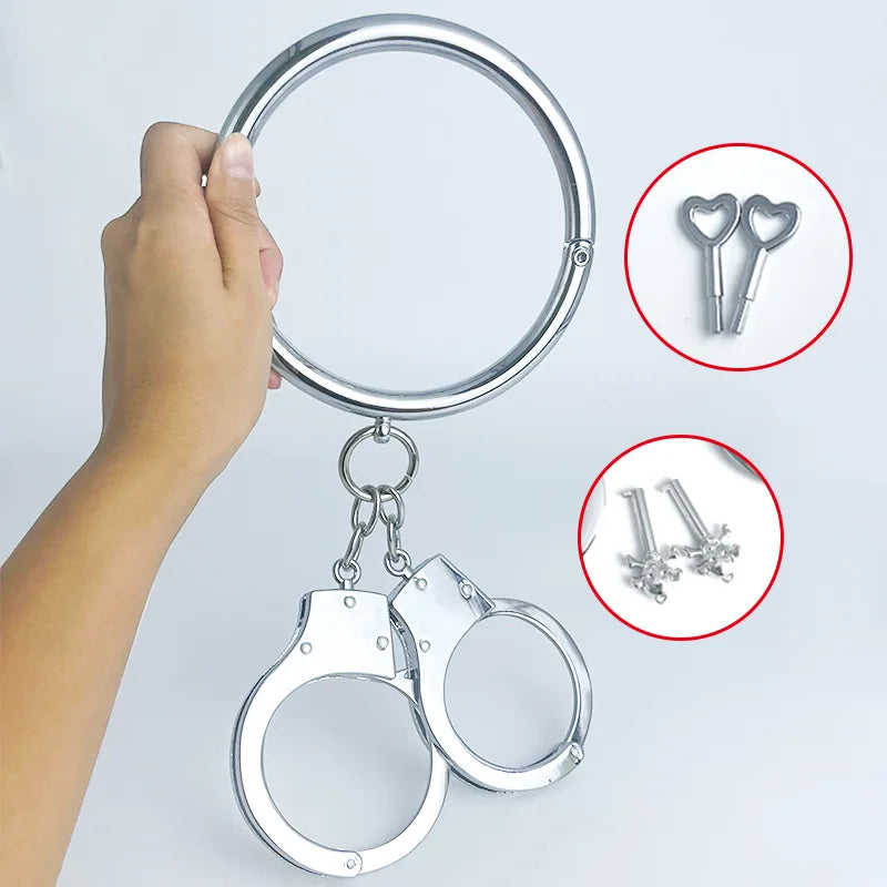 Hand Cuffs Thumb Lock Buckle Toe Lock Buckle SM Bondage Handcuffs Necklace Adult Game Sex Toys Couple Erotic Products Foot Cuffs
