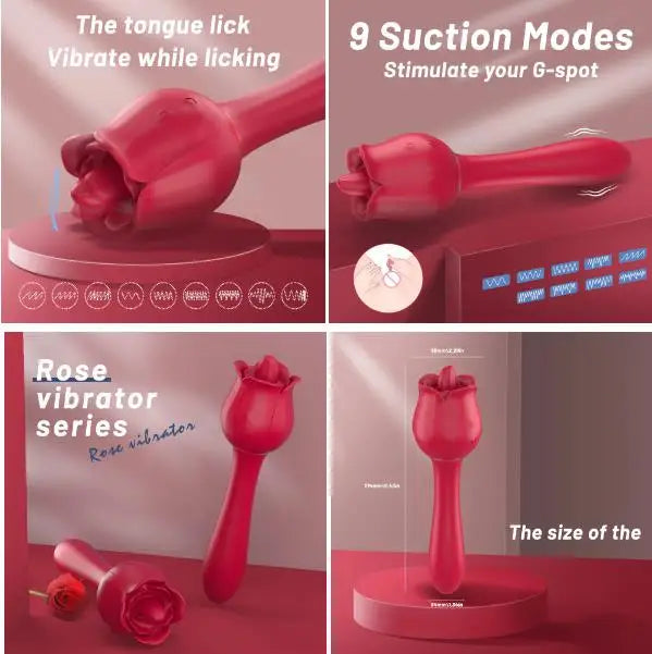 9 Speed Vibrators Stimulator Clitoris Massager Sex Toys Women Vagina Sex Products Licking And Sucking Rose Masturbation Toy
