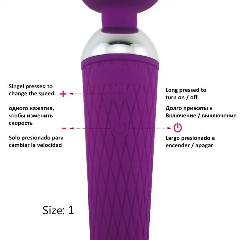 AV Magic Vibration Wand Body Massager 10 Speed Power G-spot Vibrator USB Rechargeable Sex Toys for Female