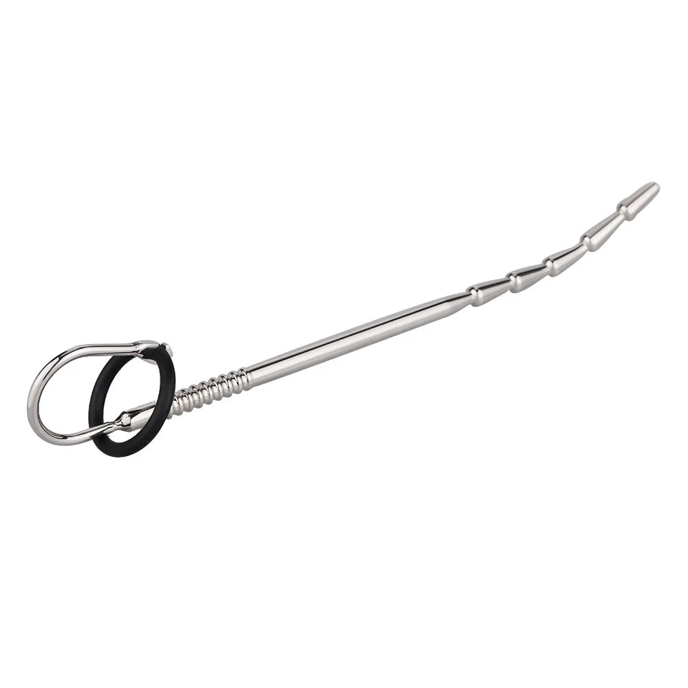 【Ejaculation Delay Toy】Sex products Horse's eye Long metal urethra plug stick dilator Scimitar Comrade alternative toys