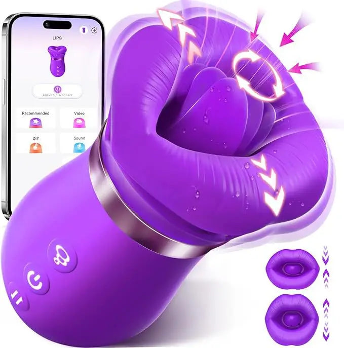 Vibrator Oral Tongue Stimulator Female G Spot Clitoral Stimulation Vibration AV Vibrator Sex Licking And Sucking Cit Rose