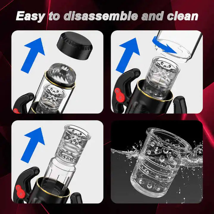 Masturbation Cup Male Telescopic Rotating Masturbator Capsule Auto Sucking Aircraft Cup Piston Sex Products for Man's Vibrators