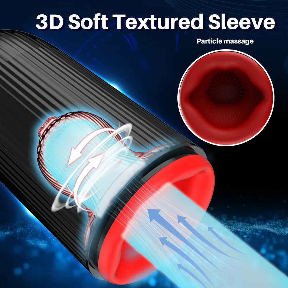 Masturbation Cup Male Telescopic Rotating Masturbator Capsule Auto Sucking Aircraft Cup Piston Sex Products for Man's Vibrators