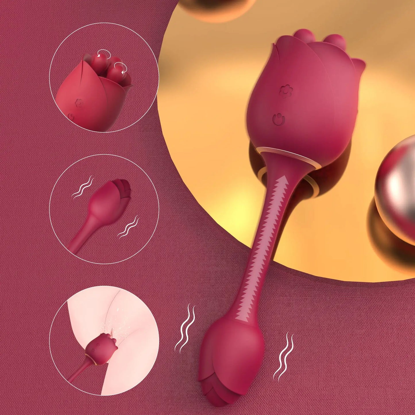 9 Speed Vibrators Stimulator Clitoris Massager Sex Toys Women Vagina Suck Sex Products Licking And Sucking Rose Masturbation Toy