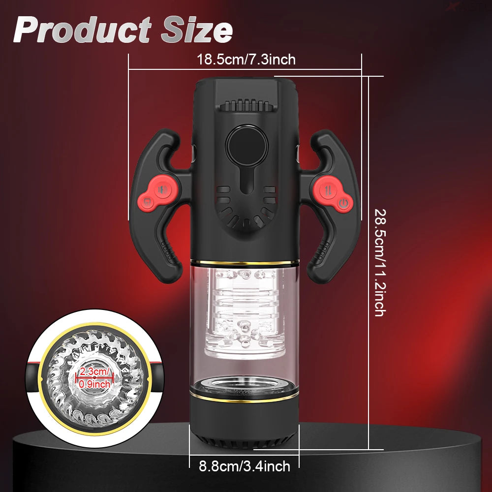 Masturbation Cup Male Telescopic Rotating Masturbator Capsule Auto Sucking Aircraft Cup Piston Sex Products for Man's Vibrators