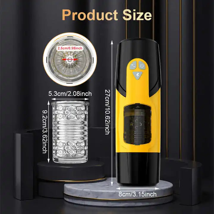 Masturbation Cup Male Telescopic Rotating Masturbator Capsule Auto Sucking Aircraft Cup Piston Sex Products for Man's Vibrators