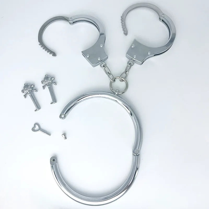 Hand Cuffs Thumb Lock Buckle Toe Lock Buckle SM Bondage Handcuffs Necklace Adult Game Sex Toys Couple Erotic Products Foot Cuffs