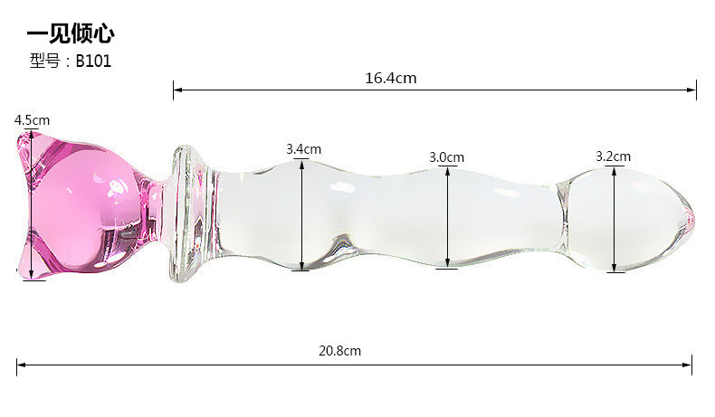 Female backyard bead glass anal plug tail new dick fairy stick anal plug masturbator sex products