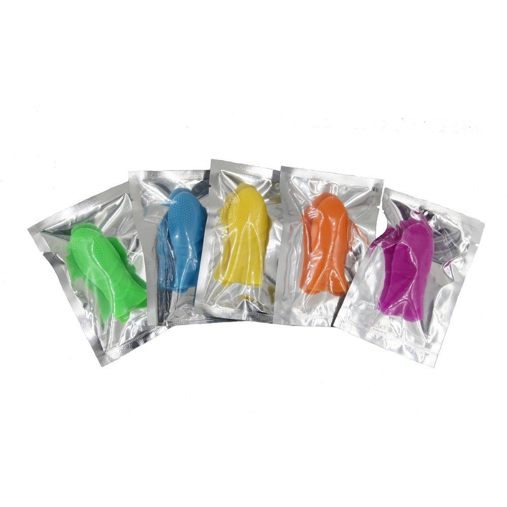 غطاء حماية إصبع تدليك الجسم من السيليكون للنساء، لعبة جنسية للبالغين للنساء، لون عشوائي