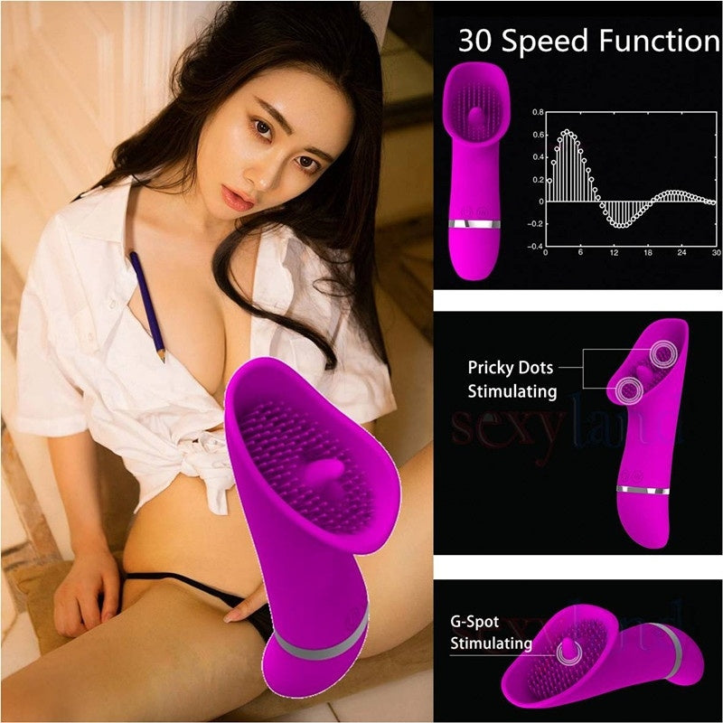 Multi-Speed Pussy Lick Vibrator Silicone Wand Body Massager Electric Vibration Portable Sex Toy for Women