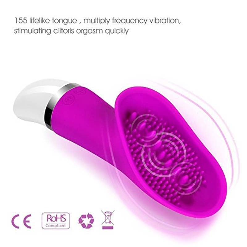 Multi-Speed Pussy Lick Vibrator Silicone Wand Body Massager Electric Vibration Portable Sex Toy for Women