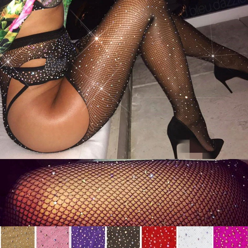 جوارب شبكية مثيرة بثقوب ساخنة وشبكة صيد مفتوحة من أربعة جوانب وجوارب رفيعة من النوع المزودة بثقوب