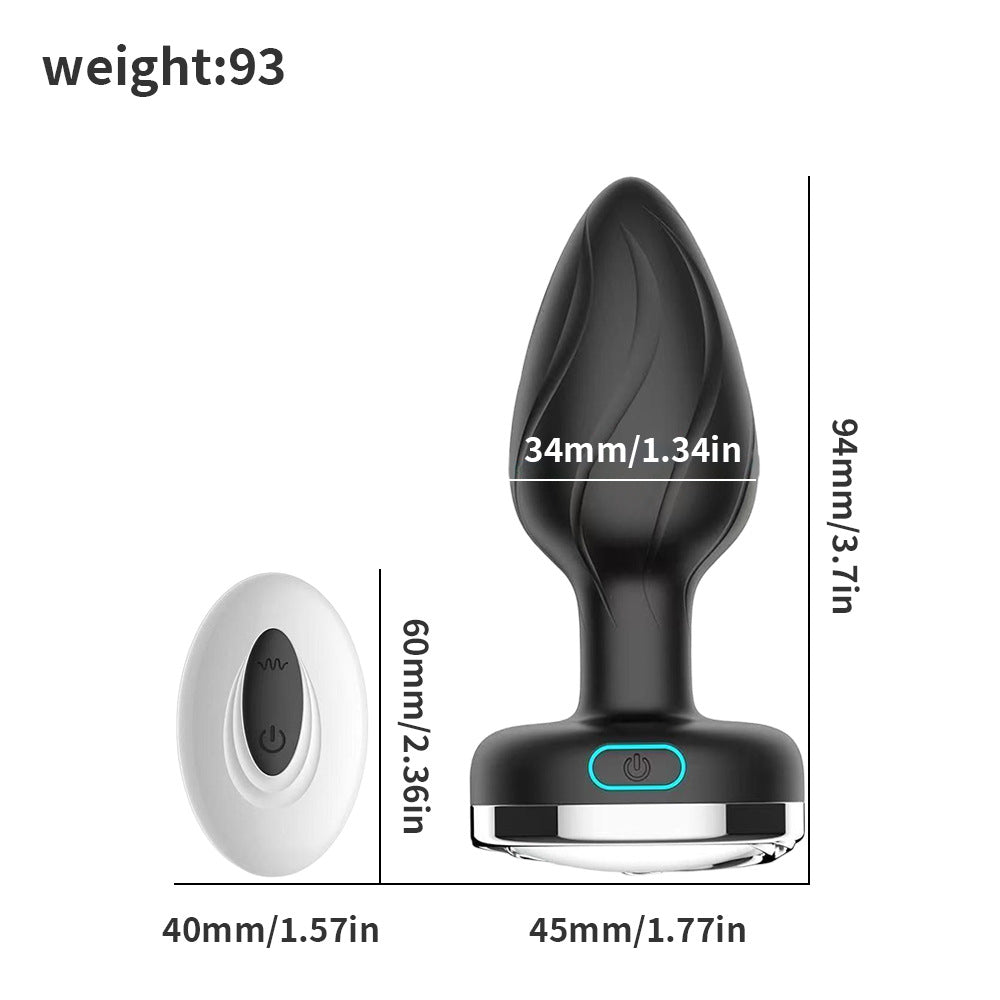 Luminous vibration anal plug for women to go out wearable waterproof bass color luminous anal plug remote control for men