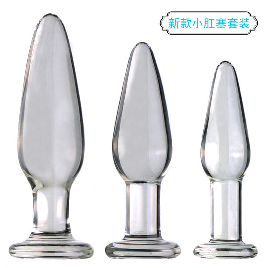 Female masturbator, small transparent glass, anal plug, backyard conditioning, anal plug expansion, sex toys