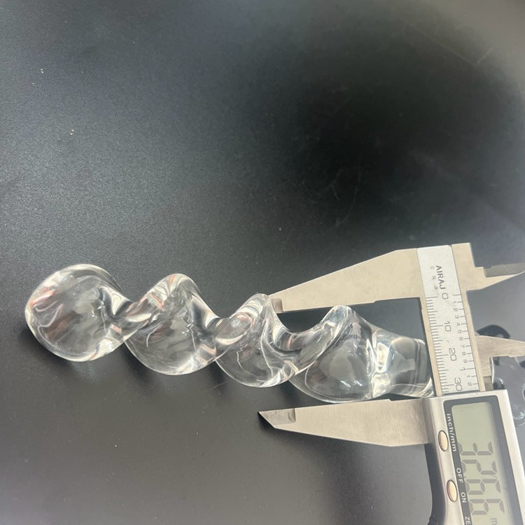 Plum blossom heart spade square crystal glass penis backyard sex female masturbator ice fire stick sex products