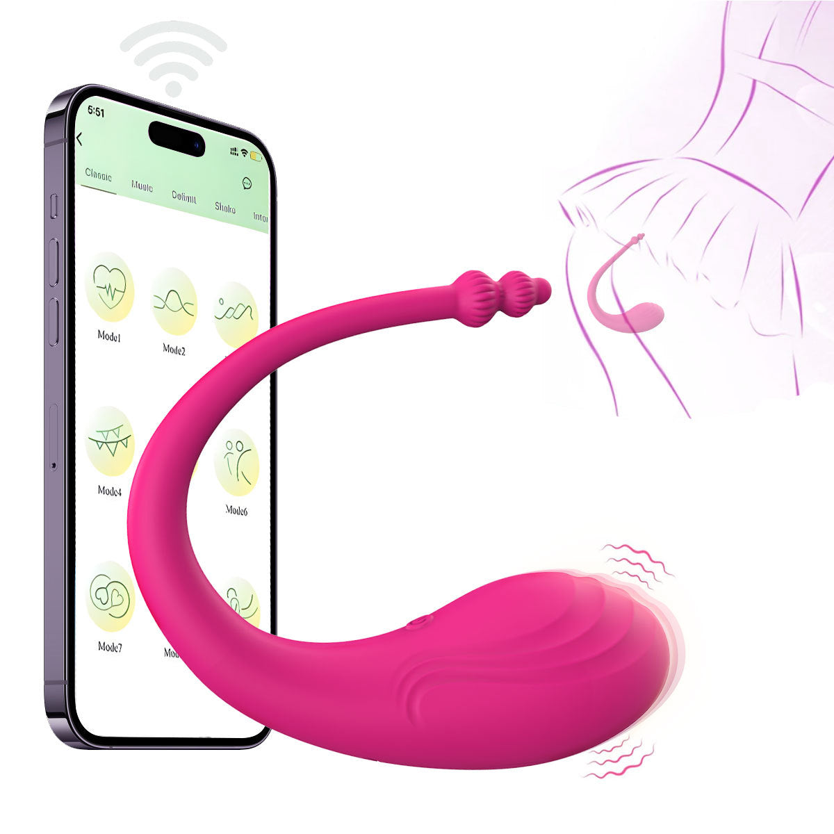 【APP Application】Adult sex toys APP remote wear remote control vibration jumping egg wear vibration masturbator foreign trade batch delivery