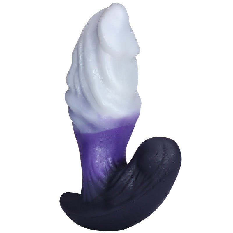【recommend】New silicone mixed color anchor base special-shaped anal plug sm female masturbation going out invisible wear alternative dildo