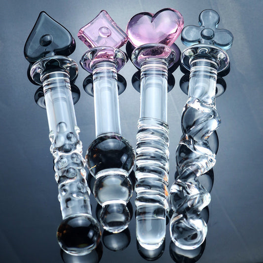 Glass penis, glass anal plug, male utensils, female utensils, adult products, sex toys, sex toys