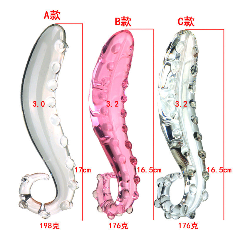 Crystal Mark Manual Crystal Dick Female Backyard Anal Plug Masturbator Glass Rod