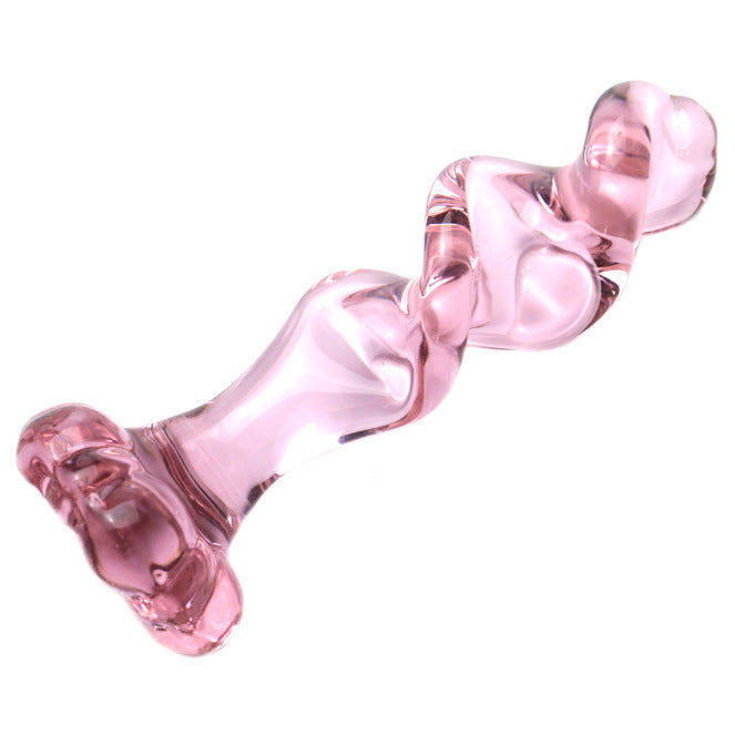 Anal plug pull bead threaded glass anal plug women's primary anal dilation small adult products