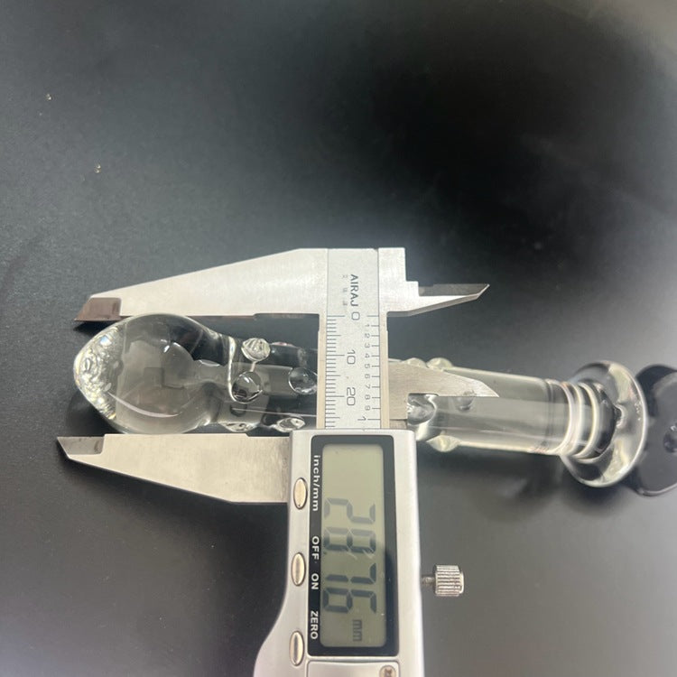 Plum blossom heart spade square crystal glass penis backyard sex female masturbator ice fire stick sex products