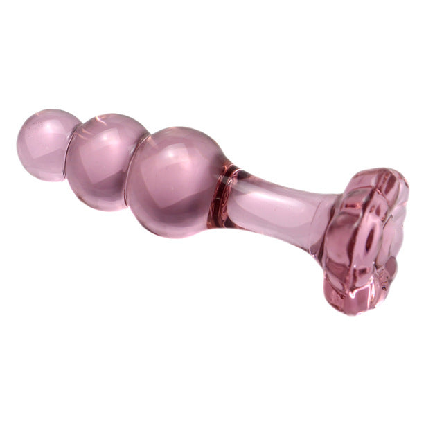 Anal plug pull bead threaded glass anal plug women's primary anal dilation small adult products
